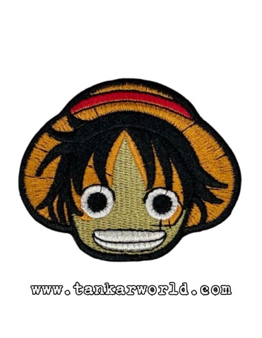 Parche Monkey D. Luffy - One Piece - Cara - 8 x 7 cm
