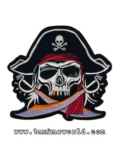 Parche Calavera Pirata - 10 x 9,5 cm