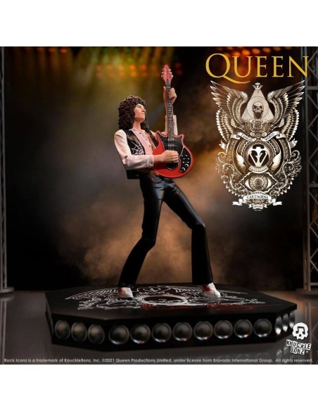 Brian May - Queen - Estatua Rock Ikonz - Knucklebonz - 23 cm