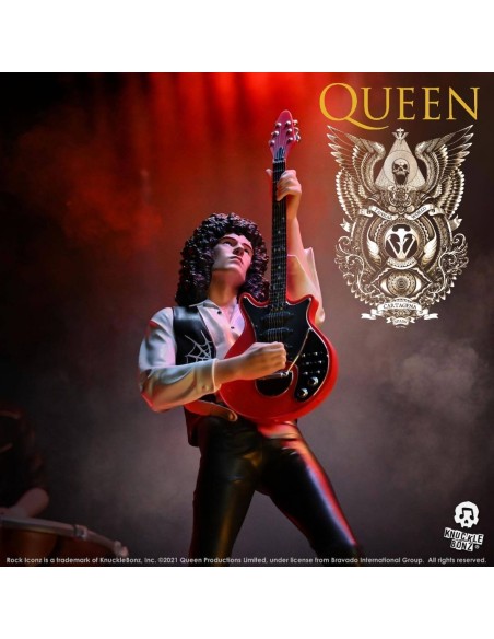 Brian May - Queen - Estatua Rock Ikonz - Knucklebonz - 23 cm