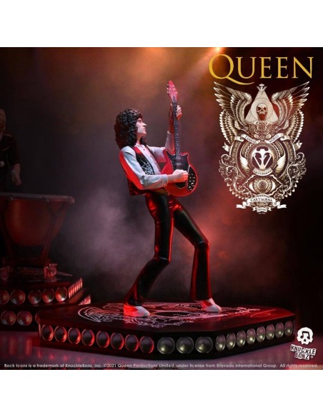 Brian May - Queen - Estatua Rock Ikonz - Knucklebonz - 23 cm