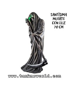 Santísima Muerte Con Luz - Figura resina - 70 cm - Santa Muerte Con Guadaña 2