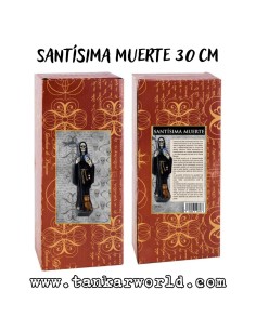 Santísima Muerte - Figura resina - 30 cm - Santa Muerte Manto Negro 2