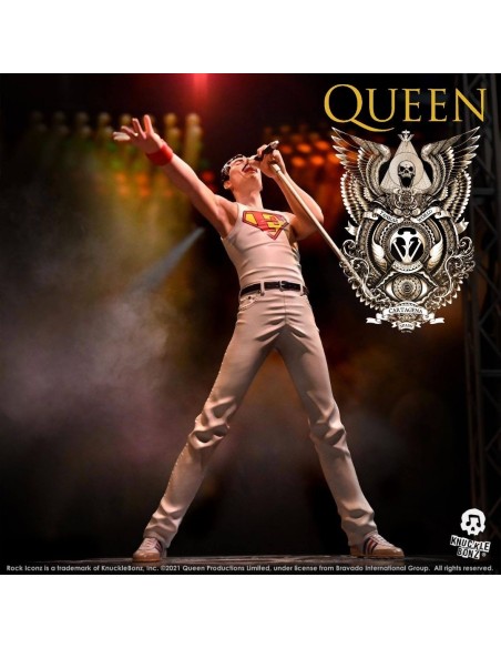 Freddie Mercury - Queen - Estatua Rock Ikonz - Knucklebonz - 23 cm