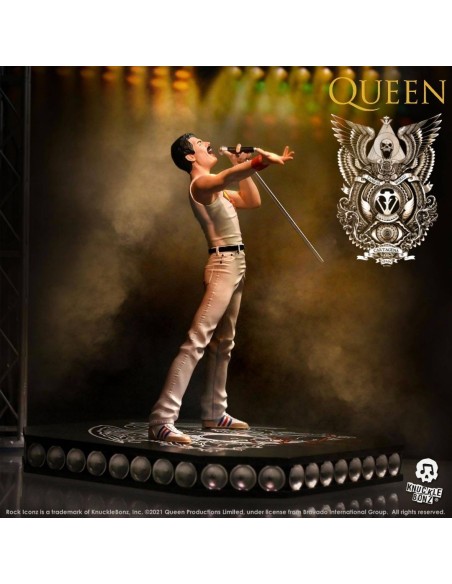 Freddie Mercury - Queen - Estatua Rock Ikonz - Knucklebonz - 23 cm