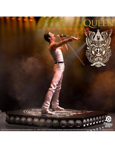 Freddie Mercury - Queen - Estatua Rock Ikonz - Knucklebonz - 23 cm