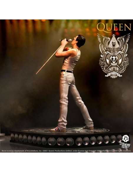 Freddie Mercury - Queen - Estatua Rock Ikonz - Knucklebonz - 23 cm