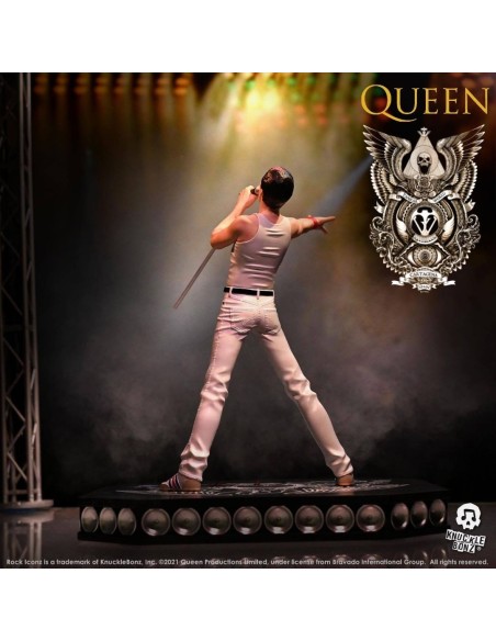 Freddie Mercury - Queen - Estatua Rock Ikonz - Knucklebonz - 23 cm