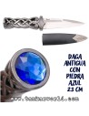 Daga Antigua con Piedra Azul - 23 cm
