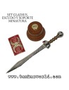 Gladius, escudo y soporte - Set miniatura romano gladiator - 18 cm