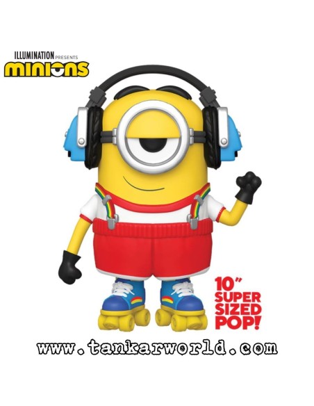 Funko Pop! - Roller Skating Stuart - The Minions: The Rise Of Gru - 906 - Super Sized Jumbo - 25 cm