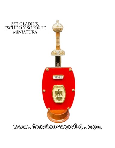 Set Gladius, escudo y soporte - Set miniatura romano Centurión - 30 cm