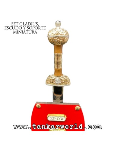 Set Gladius, escudo y soporte - Set miniatura romano Centurión - 30 cm