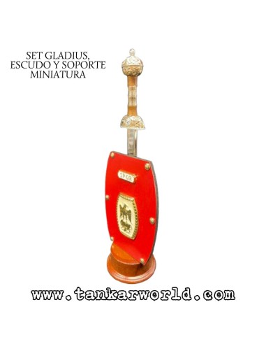 Set Gladius, escudo y soporte - Set miniatura romano Centurión - 30 cm