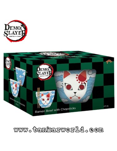 Demon Slayer - Bol para Ramen con Palillos - Tanjiro Mask - 473 ml