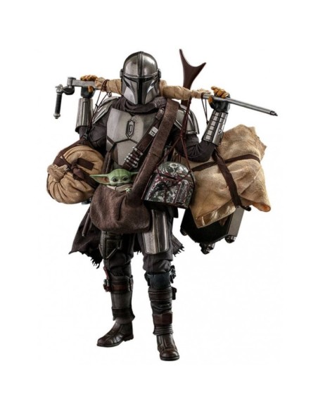 El Mandaloriano y Grogu – The Mandalorian – Star Wars - Hot Toys Figura Deluxe Escala 1:6 - 30 cm