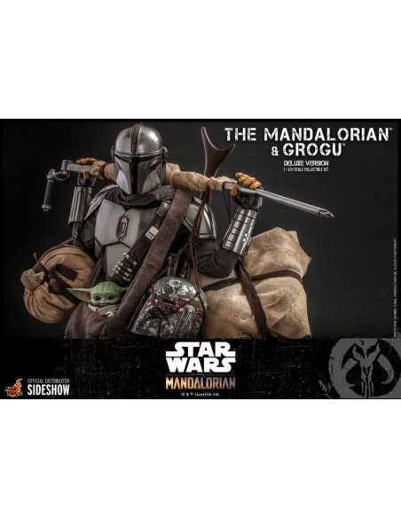 El Mandaloriano y Grogu – The Mandalorian – Star Wars - Hot Toys Figura Deluxe Escala 1:6 - 30 cm