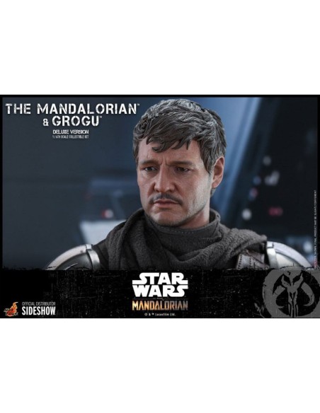 El Mandaloriano y Grogu – The Mandalorian – Star Wars - Hot Toys Figura Deluxe Escala 1:6 - 30 cm