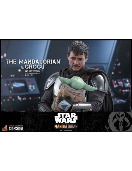 El Mandaloriano y Grogu – The Mandalorian – Star Wars - Hot Toys Figura Deluxe Escala 1:6 - 30 cm