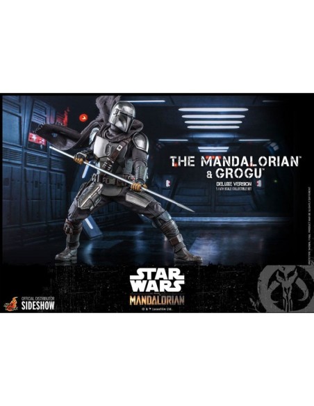El Mandaloriano y Grogu – The Mandalorian – Star Wars - Hot Toys Figura Deluxe Escala 1:6 - 30 cm
