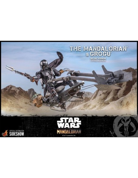El Mandaloriano y Grogu – The Mandalorian – Star Wars - Hot Toys Figura Deluxe Escala 1:6 - 30 cm