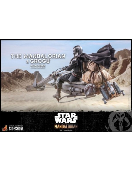 El Mandaloriano y Grogu – The Mandalorian – Star Wars - Hot Toys Figura Deluxe Escala 1:6 - 30 cm