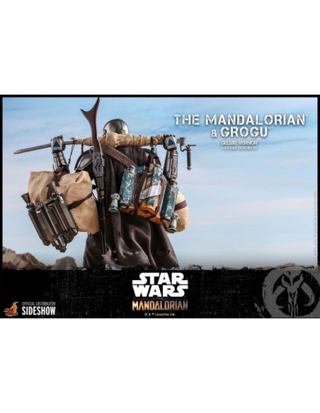 El Mandaloriano y Grogu – The Mandalorian – Star Wars - Hot Toys Figura Deluxe Escala 1:6 - 30 cm