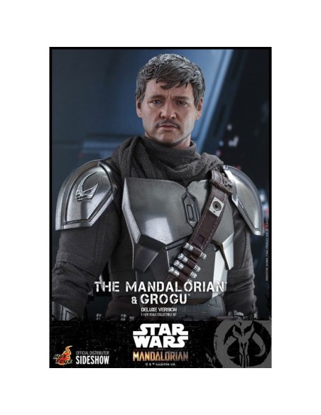 El Mandaloriano y Grogu – The Mandalorian – Star Wars - Hot Toys Figura Deluxe Escala 1:6 - 30 cm