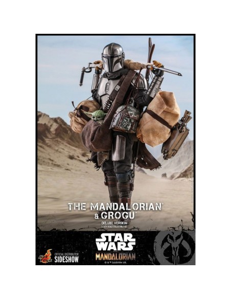 El Mandaloriano y Grogu – The Mandalorian – Star Wars - Hot Toys Figura Deluxe Escala 1:6 - 30 cm