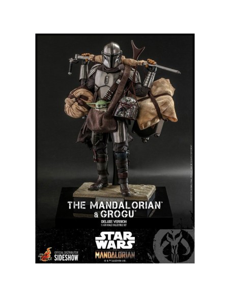 El Mandaloriano y Grogu – The Mandalorian – Star Wars - Hot Toys Figura Deluxe Escala 1:6 - 30 cm