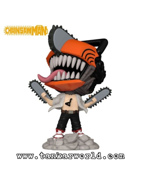 Chainsaw Man - Funko Pop! & Tee Set de Minifigura Chainsaw Man Leaping y Camiseta Talla XL