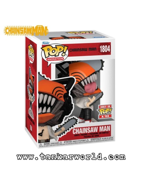 Chainsaw Man - Funko Pop! & Tee Set de Minifigura Chainsaw Man Leaping y Camiseta Talla XL