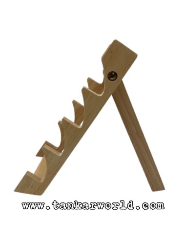 Expositor de madera para 4 navajas - 13 x 26 x 17 cm