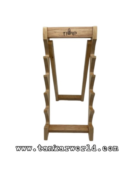 Expositor de madera para 5 navajas - 13 x 29 x 20 cm