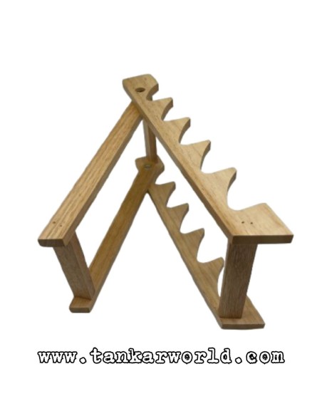 Expositor de madera para 5 navajas - 13 x 29 x 20 cm