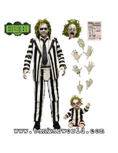Beetlejuice Beetlejuice - Figura 7 Scale Ultimate Striped Suit Beetlejuice - 18 cm - NECA
