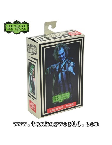 Beetlejuice Beetlejuice - Figura 7 Scale Ultimate Striped Suit Beetlejuice - 18 cm - NECA - Bitelchus
