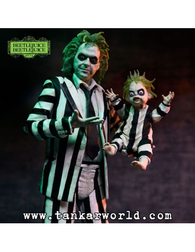 Beetlejuice Beetlejuice - Figura 7 Scale Ultimate Striped Suit Beetlejuice - 18 cm - NECA - Bitelchus