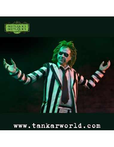 Beetlejuice Beetlejuice - Figura 7 Scale Ultimate Striped Suit Beetlejuice - 18 cm - NECA - Bitelchus