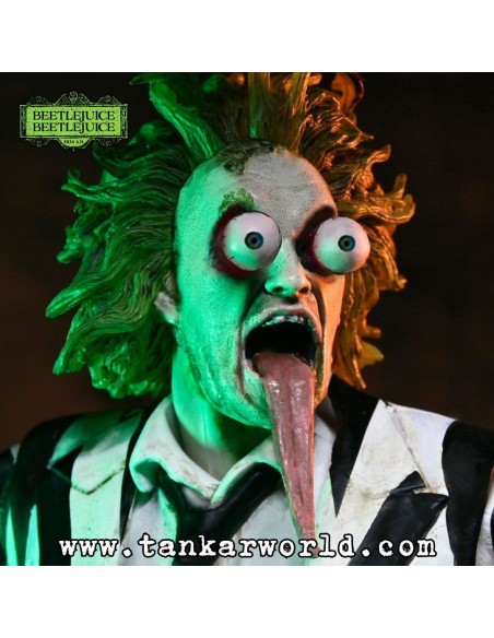 Beetlejuice Beetlejuice - Figura 7 Scale Ultimate Striped Suit Beetlejuice - 18 cm - NECA - Bitelchus