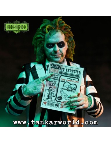 Beetlejuice Beetlejuice - Figura 7 Scale Ultimate Striped Suit Beetlejuice - 18 cm - NECA - Bitelchus