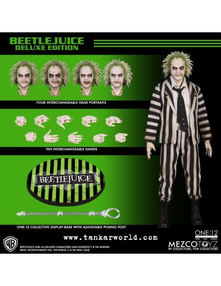 Beetlejuice - Figura Articulada Escala 1:12 - Beetlejuice Deluxe Edition - 18 cm - Mezco Toyz