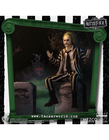 Beetlejuice - Figura Articulada Escala 1:12 - Beetlejuice Deluxe Edition - 18 cm - Mezco Toyz