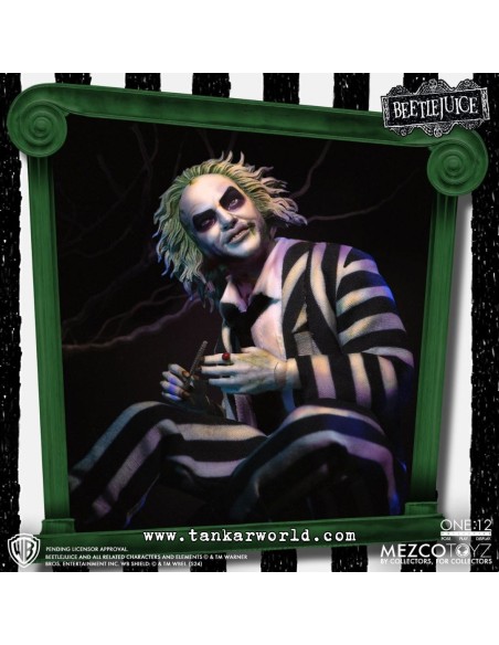 Beetlejuice - Figura Articulada Escala 1:12 - Beetlejuice Deluxe Edition - 18 cm - Mezco Toyz