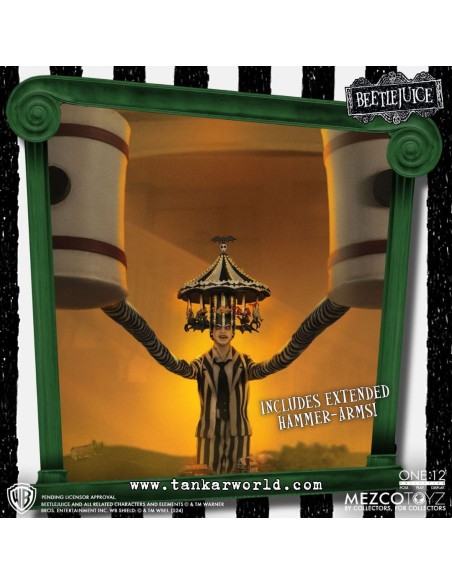 Beetlejuice - Figura Articulada Escala 1:12 - Beetlejuice Deluxe Edition - 18 cm - Mezco Toyz - Bitelchus