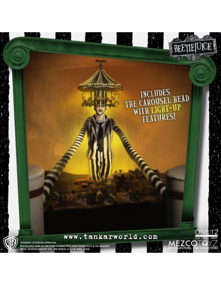 Beetlejuice - Figura Articulada Escala 1:12 - Beetlejuice Deluxe Edition - 18 cm - Mezco Toyz - Bitelchus