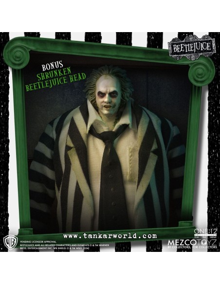 Beetlejuice - Figura Articulada Escala 1:12 - Beetlejuice Deluxe Edition - 18 cm - Mezco Toyz - Bitelchus