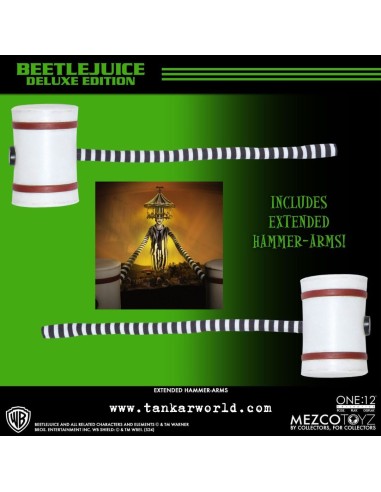 Beetlejuice - Figura Articulada Escala 1:12 - Beetlejuice Deluxe Edition - 18 cm - Mezco Toyz