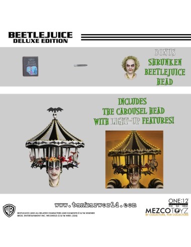 Beetlejuice - Figura Articulada Escala 1:12 - Beetlejuice Deluxe Edition - 18 cm - Mezco Toyz