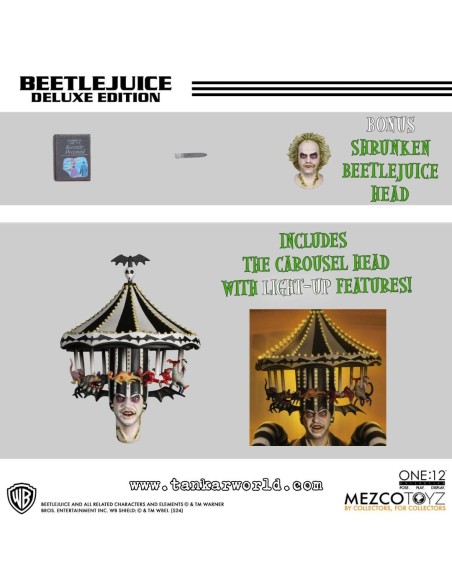 Beetlejuice - Figura Articulada Escala 1:12 - Beetlejuice Deluxe Edition - 18 cm - Mezco Toyz